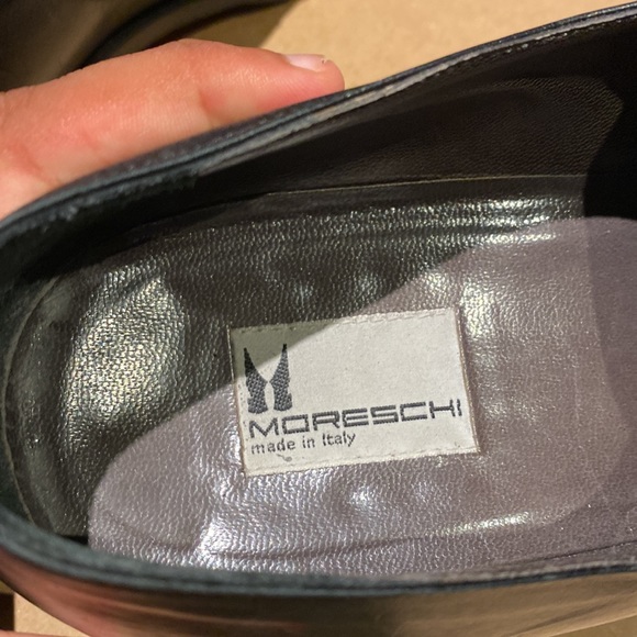 MORESCHI Beautiful Slip On Black Leather Loafers - Picture 6 of 7